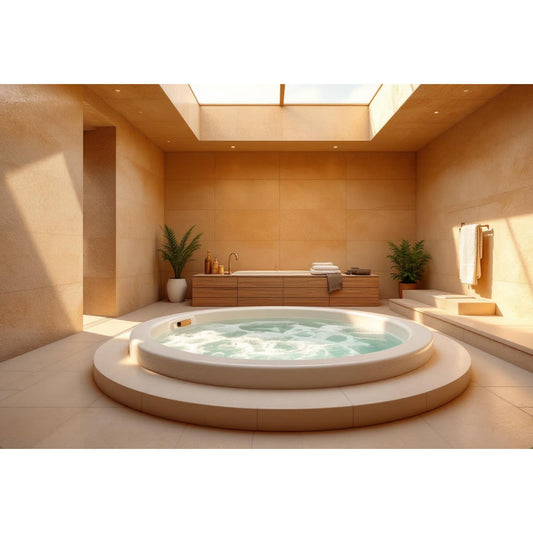 Jetted Indoor Round Hot Tub