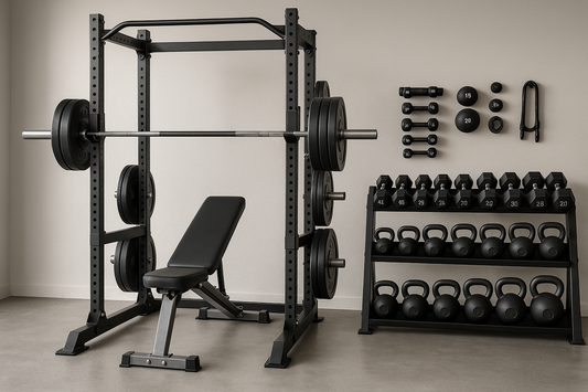 I like all of this but I don't see the chin up bar or additional weights for the weight bar anywhere now. Keep everything in this image and add back the chin up bar and the extra weights please.